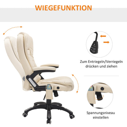 Massage office chair with heat and 6-point vibrations