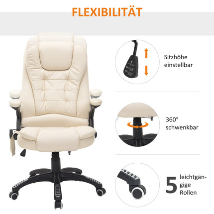 Massage office chair with heat and 6-point vibrations