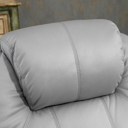 Gray artificial leather massage chair - Armchair with remote control and tilt function