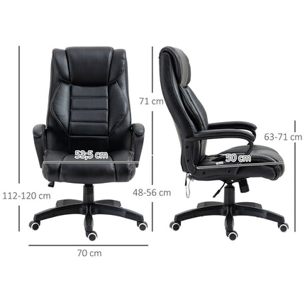 Ergonomic gaming chair with adjustable height and 6 vibration points