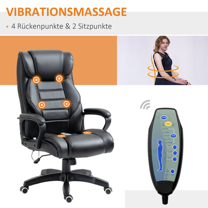 Ergonomic gaming chair with adjustable height and 6 vibration points