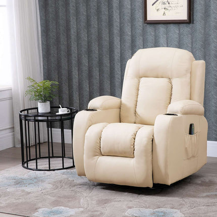 Lying massage and heating TV chair with remote control, cup holder