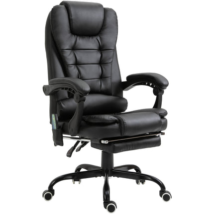 Massage chair with 7 points, adjustable tilt and footrest
