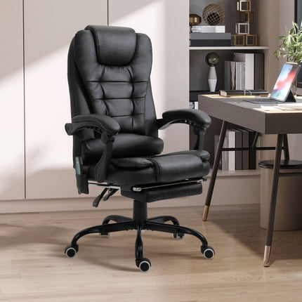 Massage chair with 7 points, adjustable tilt and footrest