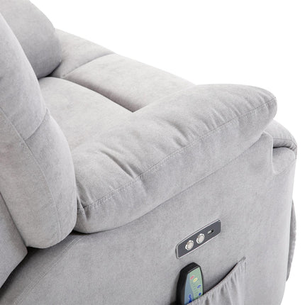 Massage chair with standing aid, adjustable, USB remote control