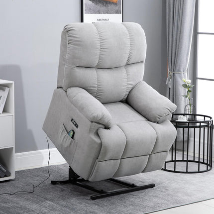 Massage chair with standing aid, adjustable, USB remote control