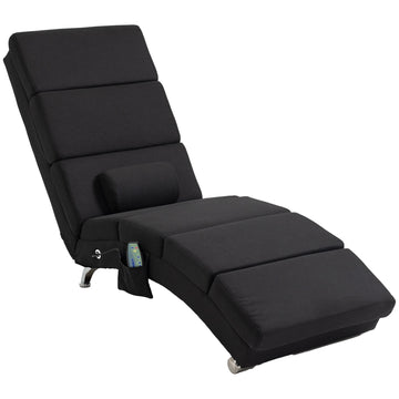 Massage Chair with 8 Vibration Points, 5 Modes, Black