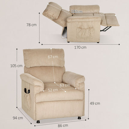 Massage Chair with Vibration, Heat, Quiet Motor, Brown Fabric