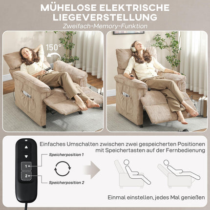 Massage Chair with Vibration, Heat, Quiet Motor, Brown Fabric