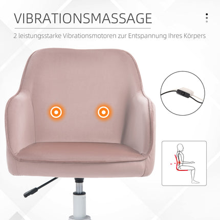 Massage office chair with vibration and adjustable armrests