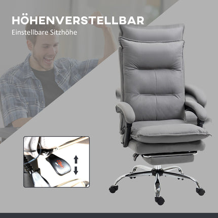 Ergonomic office chair with heating, tilt, footrest, adjustable height