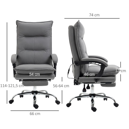 Ergonomic office chair with heating, tilt, footrest, adjustable height