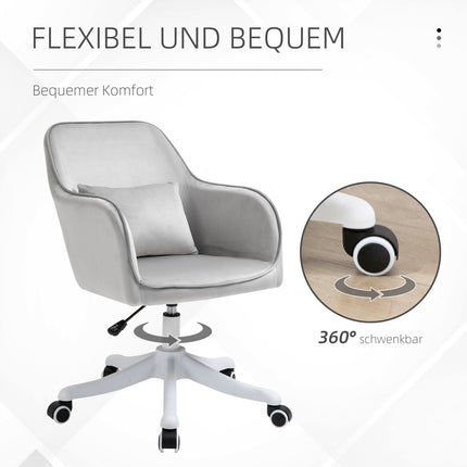 Office massage chair - velvet, vibration, lumbar support