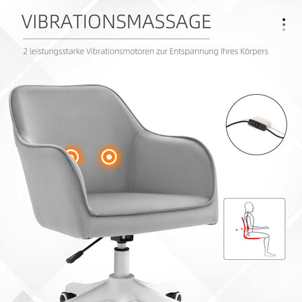 Office massage chair - velvet, vibration, lumbar support
