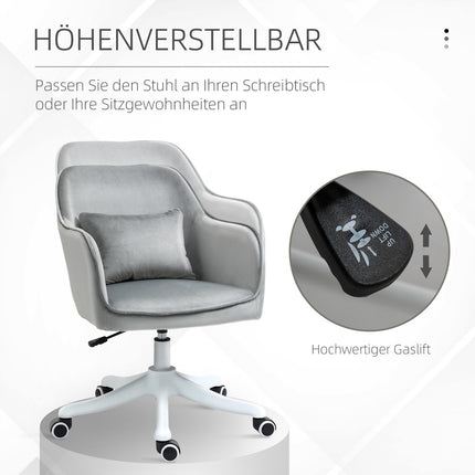 Office massage chair - velvet, vibration, lumbar support