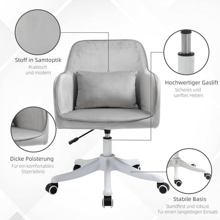 Office massage chair - velvet, vibration, lumbar support