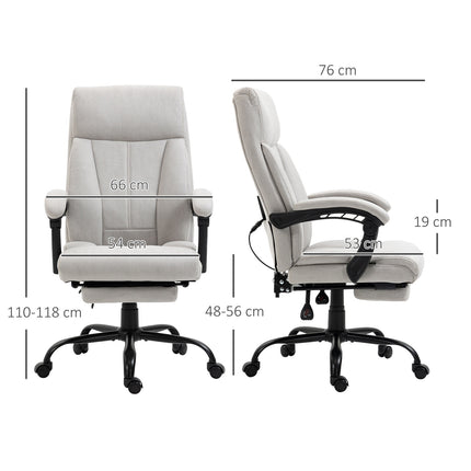 Massage Office chair with heating & footrest, height adjustable