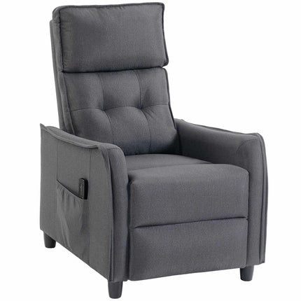 Massage Recliner Chair With Footrest, 160 Recline, Gray