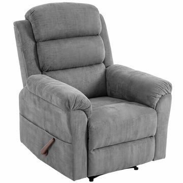Massage Recliner Chair with Heat, Adjustable Headrest, Grey