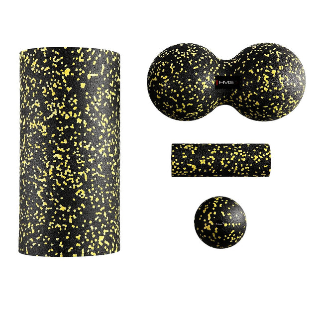 Massage Roller and Ball Set, Black-Green, EPP Material
