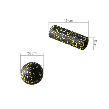 Massage Roller and Ball Set, Black-Green, EPP Material