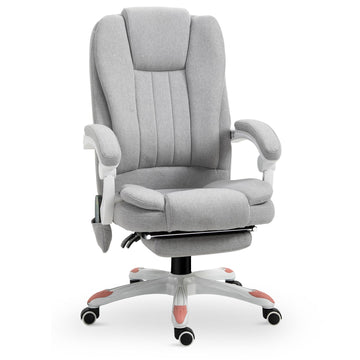 Massage chair - polyester foam, gray, adjustable height
