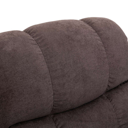Lounger massage chair with heat, adjustable, brown plush