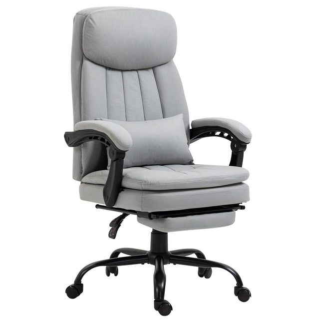 Ergonomic reclining office chair, gray - massage function