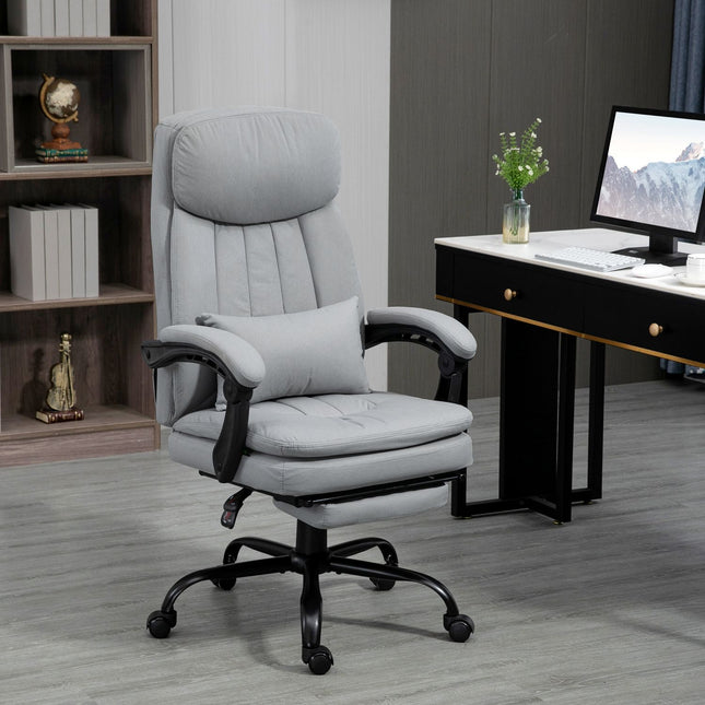 Ergonomic reclining office chair, gray - massage function