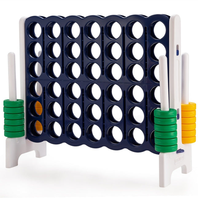 Match 4 giant game set for children and adults 120 x 42 x 104 cm gray + dark blue