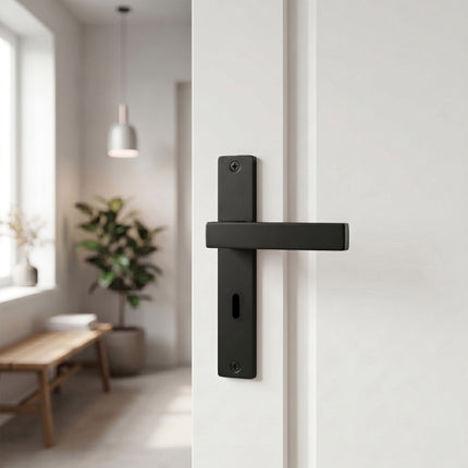 Matt Black Door Handle Set for Interior Doors