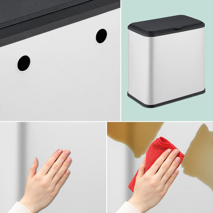 Matte Bathroom Rubbish Bin, 5L – Hanging or Freestanding