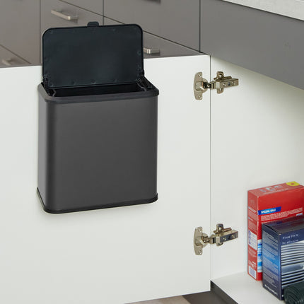 Matte Bathroom Rubbish Bin, 5L – Hanging or Freestanding