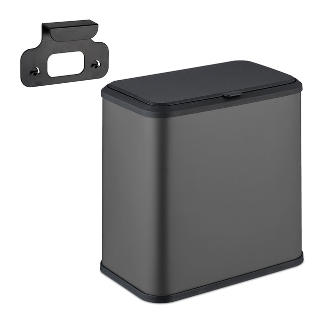 Matte badkamerafvalbak, 5L - hangend of vrijstaand