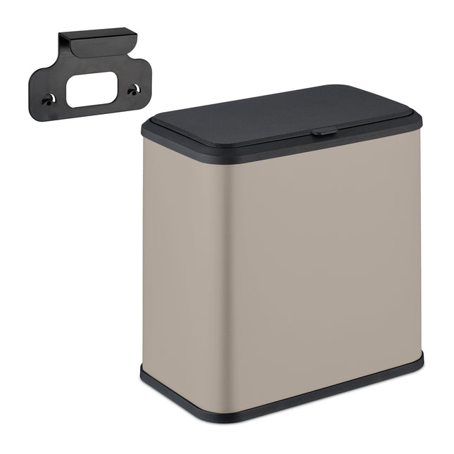 Matte badkamerafvalbak, 5L - hangend of vrijstaand