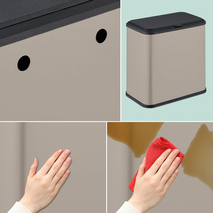Matte Bathroom Rubbish Bin, 5L – Hanging or Freestanding