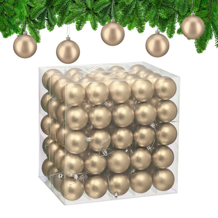 Matte Christmas Baubles Set – 100 Pieces