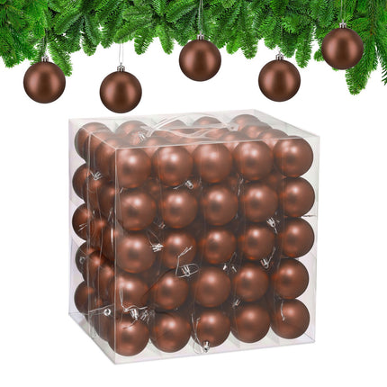 Matte Christmas Baubles Set, 100 Pieces