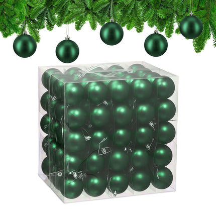 Matte Christmas Baubles Set – 100 Pieces