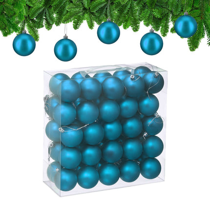 Matte Christmas Baubles Set, 50 Pieces