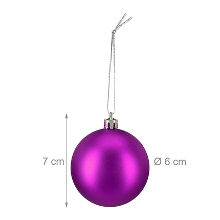 Matte Christmas Tree Baubles Set, 100 Pieces