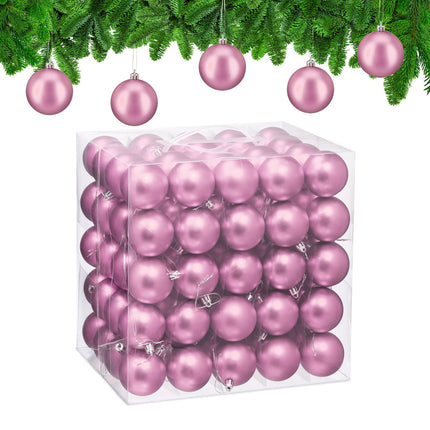 Matte Christmas Tree Baubles Set, 100 Pieces