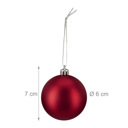 Matte Christmas Tree Baubles Set, 100 Pieces