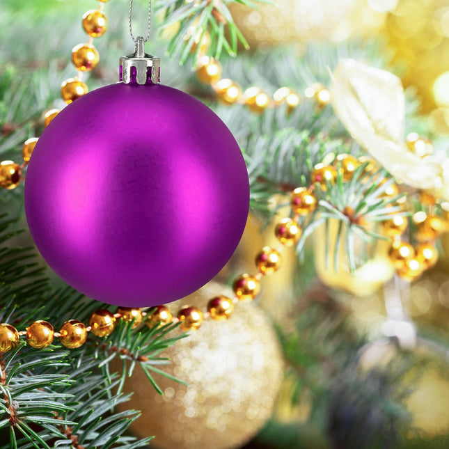 Matte Christmas Tree Baubles Set, 100 Pieces
