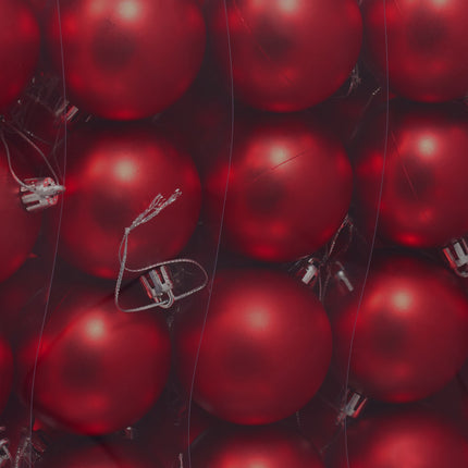 Matte Christmas Tree Baubles Set, 100 Pieces