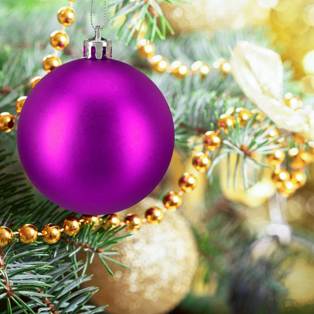 Matte Christmas Tree Baubles Set, 50 Pieces