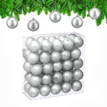 Matte Christmas Tree Baubles Set, 50 Pieces