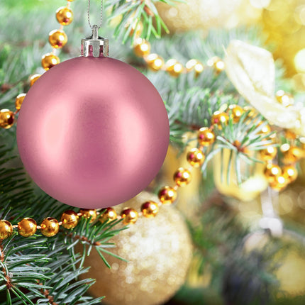 Matte Christmas Tree Baubles Set, 50 Pieces