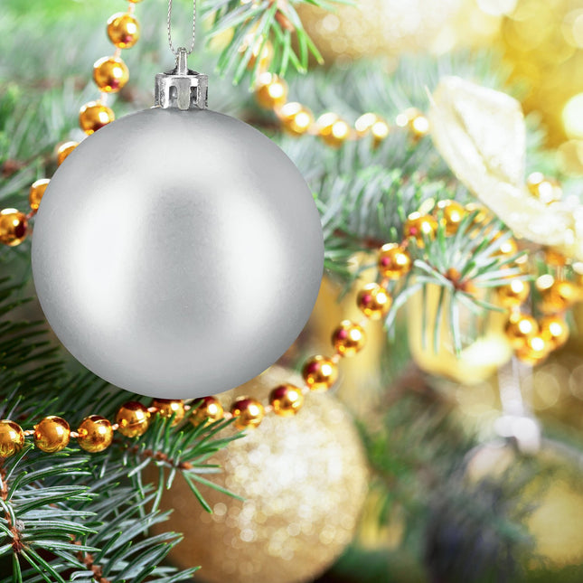 Matte Christmas Tree Baubles Set, 50 Pieces