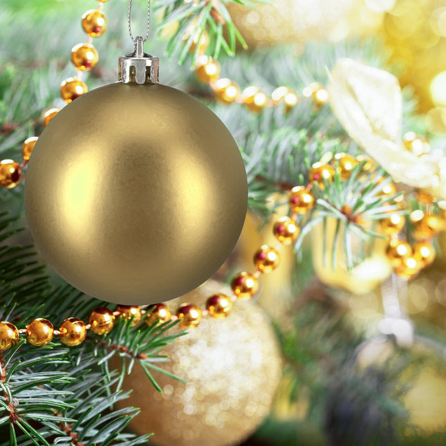 Matte Christmas Tree Baubles Set, 50 Pieces